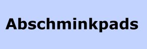 Abschminkpads